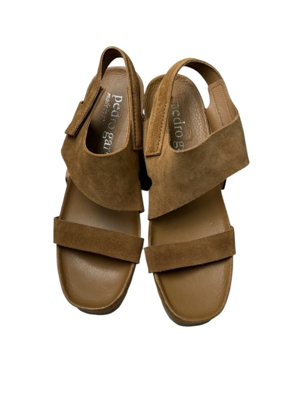 Pedro Garcia Brown Suede Ankle Strap Platform Wedge Sandal Size 42